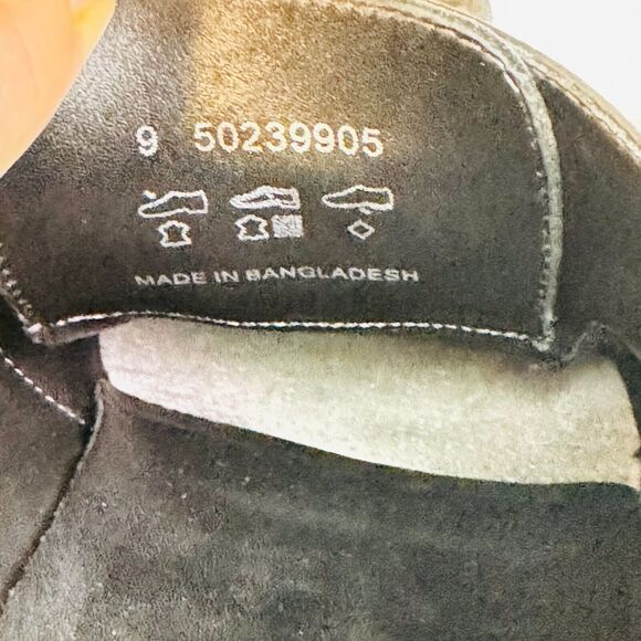 Hugo Boss Shoes Mens 9 Black Leather Oxford Wingtip Dress Casual Italy Lace Up - Picture 10 of 11